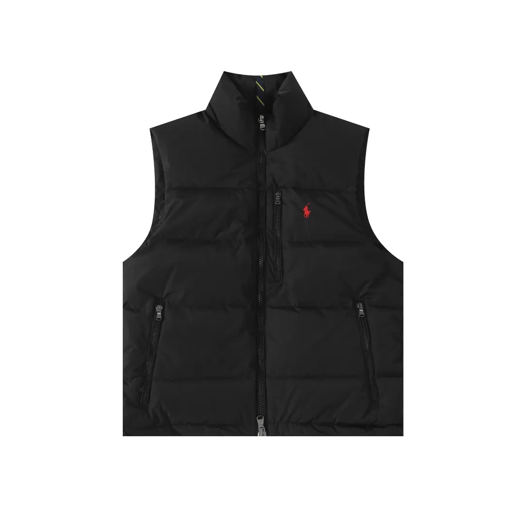 P490 #R51 Ralph Lauren four-color winter new style for men and women, classic small logo waterproof pure down vest sleeveless official item number: RL14255 A full set of customized accessories, details determine success or failure.  - Accessories: Original hangtag, washed label + electroplated YK zipper logo, customized Laval Lauren zipper, full set of accessories - Same style for men and women. Color: Khaki, green, navy, black. Size: S M L